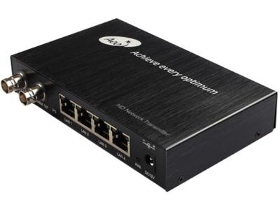 China 4 POE 2 BNC Port Coax To Ethernet Media Converter for sale