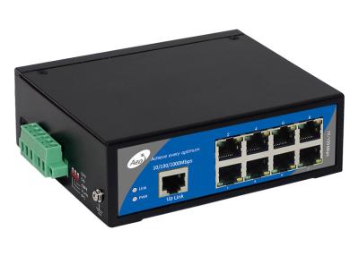 China IEEE802.3 Industrial POE Switch , 8 Port POE Switch With 1 Gigabit Uplink for sale