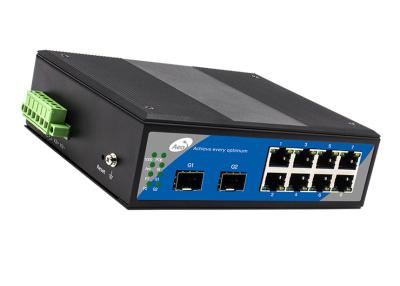 China Managed 8+2 SFP Fiber Switch with 8 POE Ports and 2 SFP Slots for sale