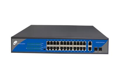 China 10/100M 24 Port POE Ethernet Switch With 2 Gigabit Combo Port for sale