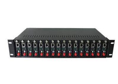 China 16 Slots Rack Mount Media Converter Chassis With Redundant Power Supply for sale