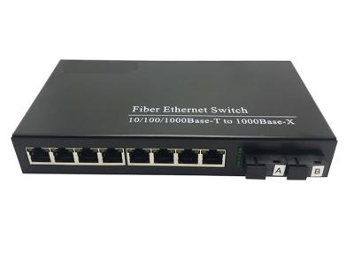 China Medien-Konverter 10/100M Or des Ethernet-2Fiber und 8RJ45 10/100/1000M zu verkaufen