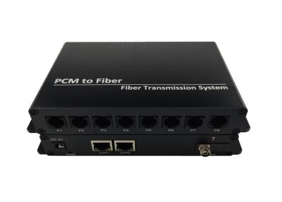 China 8ch Telephone Fiber Converter With 2 10/100Mbps Ethernet Ports for sale
