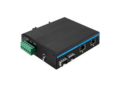 China 10/100/1000Mbps POE Ethernet Fiber Switch With 2 Fiber And 2 Ethernet Ports for sale
