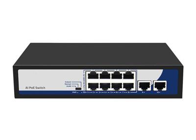 China 8 Ports 10/100Mbps PoE Ethernet Switch Support PoE Watchdog VLAN With 2 Uplink Ports for sale
