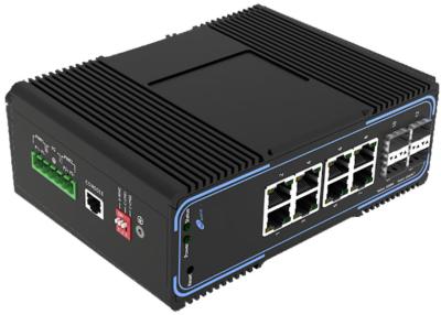 China 8 Port Managed Gigabit Switch With 4 SFP Slots And 8 Ethernet Ports for sale