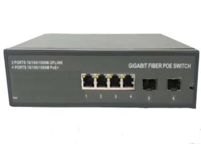 China Full Gigabit POE SFP Fiber Switch Ethernet Switch Poe 4 Port With 2 Sfp for sale