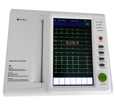 China Rechargeable Rainbow Official Portable 12 Lead Ecg Machine 12 Channel for sale