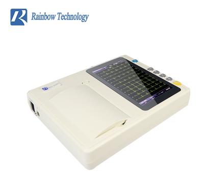 China AC 110-230V Touch Screen 6 Channels Medical ECG EKG Machine Net Weight 1.3kg for sale