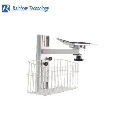 China Medical Wall Mounting Bracket For Patient Monitor With Metal Basket en venta