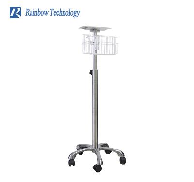 China Stand Stainless Steel Medical Instrument Patient Monitor Trolley For Hospital for sale