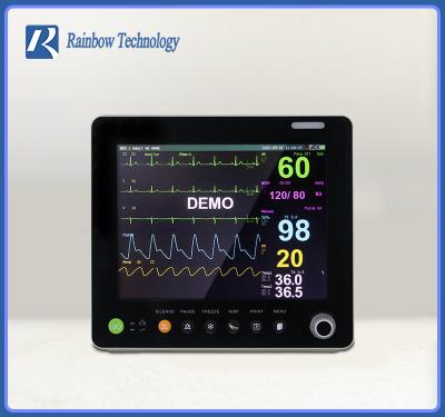 China Touch Screen multi Parameter-Patientenmonitor mit ECG Stunde Temperatur PR-SPO2 NIBP RESP zu verkaufen