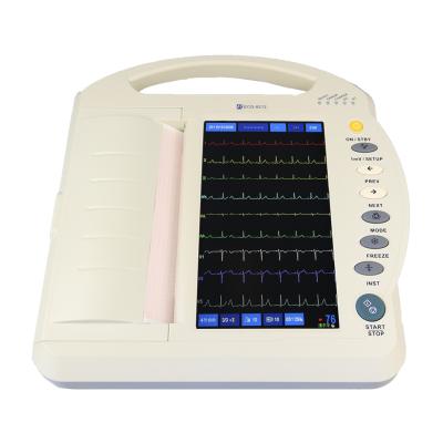 China 10.1 Inch Colorful LCD Medical ECG Machine Simultaneously Acquisition 12 Lead for sale