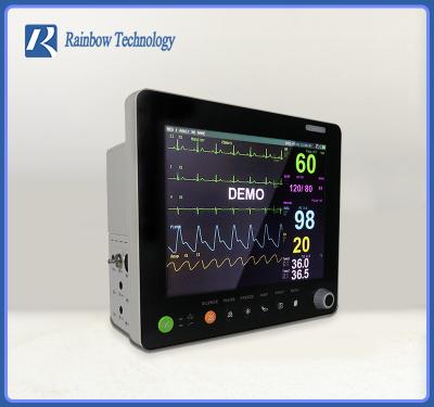 China Alambre dual y red inalámbrica del monitor paciente IBP de la pantalla táctil de Digitaces SpO2 en venta