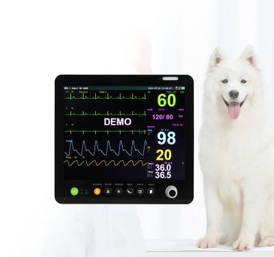 China ICU CCU Veterinary Monitoring Equipment ECG Multi Parameter Veterinary Monitor for sale