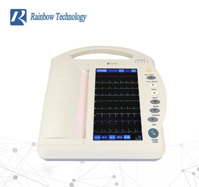 China 10.1 Inch Medical ECG Machine Touch Screen digital 12 Channel ECG Machine for sale