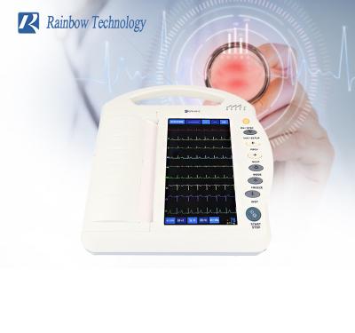 China 10.1 Inch Touch Screen Automatic ECG Machine digital 12 Channel Electrocardiograph for sale