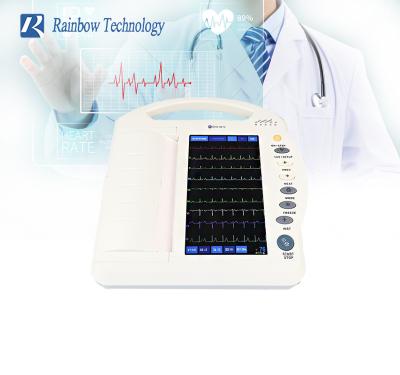 Chine 10,1 machine d'électrocardiogramme d'avance de l'hôpital 12 de machine de la Manche ECG de pouce 12 à vendre