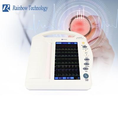 China Ligação médica do canal 12 da polegada 12 da máquina 10,1 de Ecg do eletrocardiograma do ISO Ekg à venda