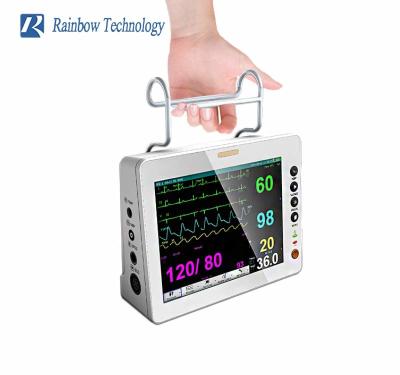 China ISO Wall Mounted Portable Patient Monitor Multiparameter 8In With Audio Visual Alarm for sale