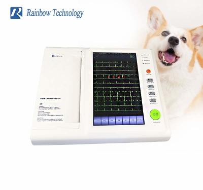 China 7 Inch Touch Screen 12 Channels 12 Leads Veterinary ECG Machine for sale