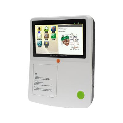 China Handheld 3 Channel 12 Lead ECG Machine With 7'' Color Touch Screen for sale