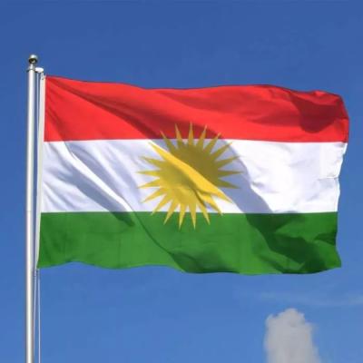 中国 48 Fast Delivery Kurdistan Flag 100% Polyester Kurdistan National Flag 販売のため