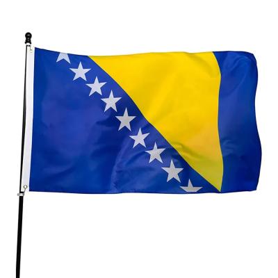 China Bandeiras rápidas Bósnia do mundo do poliéster da entrega 150x90cm e bandeira de Herzegovina à venda