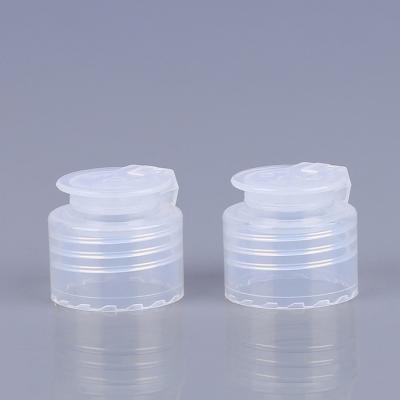 China Transparent Flip Top Caps For Bottles 20mm 24mm PP Lotion Bottle Lids for sale