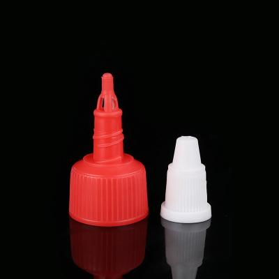 China Ribbed Surface Cosmetic Bottle Caps Push Pull Bottle Caps Non Spill for sale