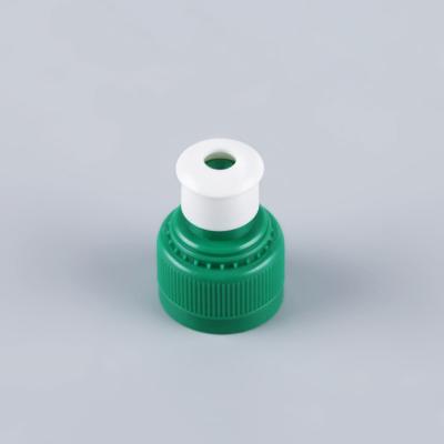 China BPA Free Cosmetic Bottle Caps Ribbed 24/410 Push Pull Cap for sale
