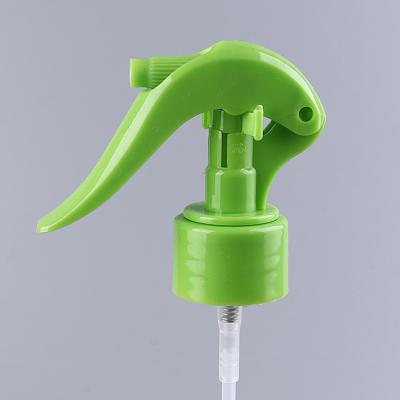 China 24MM Mini Trigger Sprayer Green Fine Mist Spray With Tube for sale
