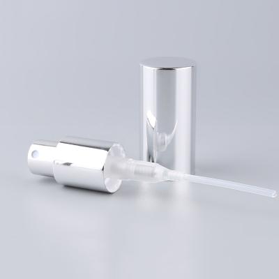 China 18mm 20mm Full Cap Silver Mist Fine Pump Sprayer For Cosmetic for sale