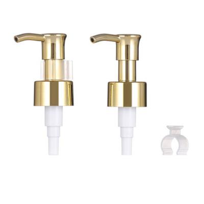 China 24MM Gold Lotion Dispenser Pump Aluminum Perfume Sprayer for sale