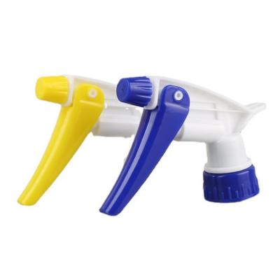 China 28/400 Plastic Yellow Blue Red Trigger Spray Nozzles With Plastic Bottle for sale