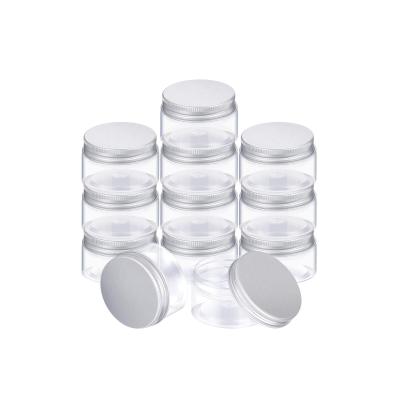 China 2.13 Inch Clear Plastic 4 Oz Cosmetic Jars With Lids With Lids Leakproof for sale