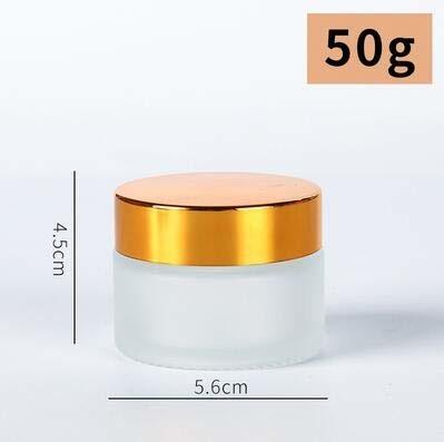 China 30ml Lotion Frosted Glass Jar With Aluminum Lid No Leakage for sale