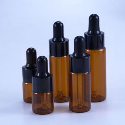 China Cosmetics 10ml 15ml 20ml Brown Glass Dropper Bottle For Essential Oil for sale