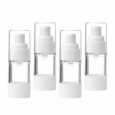China Plastic PP 15ml White Airless Pump Bottle Packaging Cosmetic for sale
