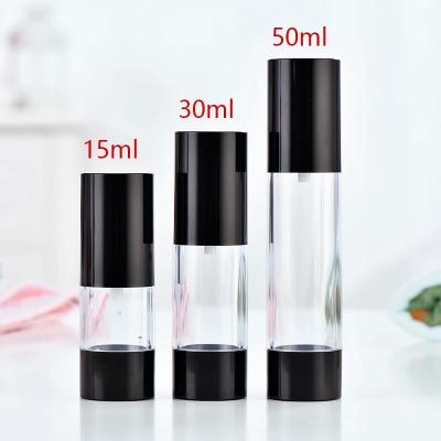 China LinDeer Plastic PP Black Airless Pump Bottles Cosmetic for sale