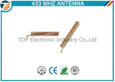 China 433Mhz Helical Spring Coil Cooper Antenna With Right Angle Connector,2 dbi inner internal type antenna for sale