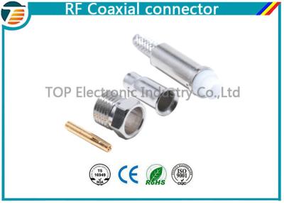 China Silver FME Jack Female Crimp Connector Free Hanging For RG174 Cable for sale
