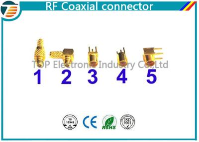 China MMCX Male Crimp Connector Right Angle 50 OHMs For RG316 Coaxial Cable for sale