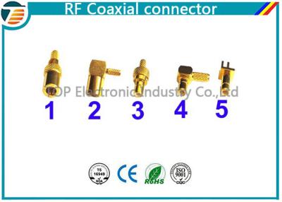 China 50 Ohm , 75 Ohm Right Angle Straight SMB Coaxial Connector Low Reflection for sale