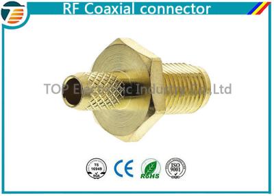 China Female Bulkhead Coaxial Connector  50 Ohms for 1.13mm / 1.32mm / 1.37mm Cable for sale