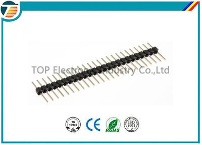 China Black Terminal Block Connectors Single Row Pin Header With 2.54mm Pitch for sale