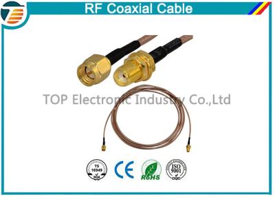 China RG36 RF Coaxial Cable SMA Male Plug To SMA Female Bulkhead Connector for sale
