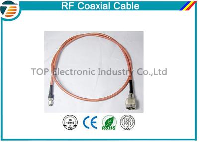 China Cable coaxial del RF de la antena de la coleta de cobre amarillo del salto con el conector de TNC en venta