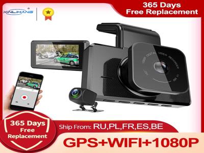 China Vista frontal y posterior de la videocámara del coche de WIFI GPS de la leva de la rociada de la vista lateral de CMOS 3 pulgadas en venta