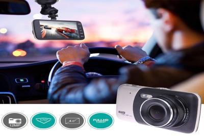 China Wireless 4 Inch 1080p Car DVR 4K Dash Cam Dual Lens Front And Rear for sale